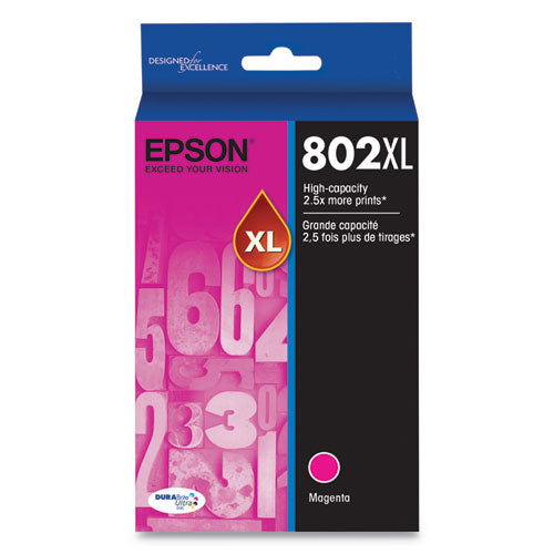 T802XL320-S (802XL) DURABrite Ultra High-Yield Ink, 1,900 Page-Yield, Magenta