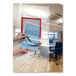 DURAFRAME Sign Holder, 8.5 x 11, Red Frame, 2/Pack