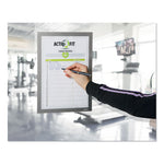 DURAFRAME Note Sign Holder, 8.5 x 11, Silver Frame