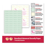 Medical Security Papers, 24 lb Bond Weight, 8.5 x 11, Green, 500/Ream