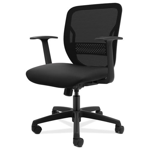 Gateway Mid-Back Task Chair, Supports Up to 250 lb, 17" to 22" Seat Height, Black