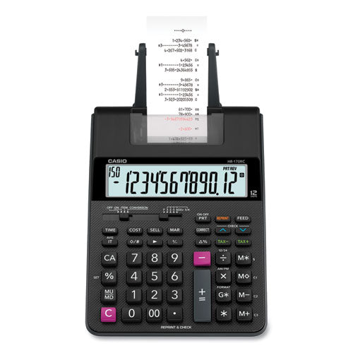 HR170R Printing Calculator, Black/Red Print, 2 Lines/Sec