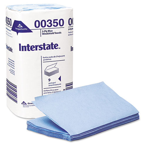 Two-Ply Singlefold Auto Care Paper Wipers, 9.5 x 10.5, Blue, 250/Pack, 9 Packs/Carton