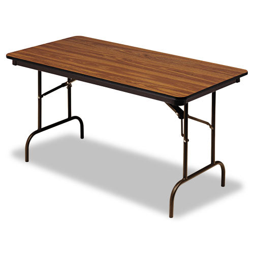 OfficeWorks Commercial Wood-Laminate Folding Table, Rectangular, 60" x 30" x 29", Oak