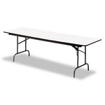 OfficeWorks Commercial Wood-Laminate Folding Table, Rectangular, 60" x 30" x 29", Gray/Charcoal