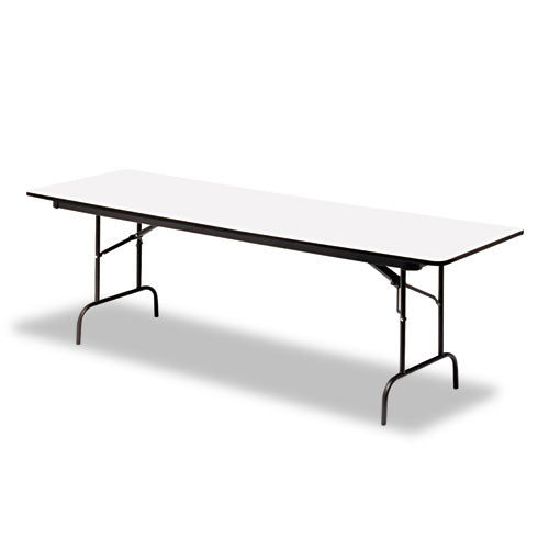 OfficeWorks Commercial Wood-Laminate Folding Table, Rectangular, 72" x 30" x 29", Gray/Charcoal