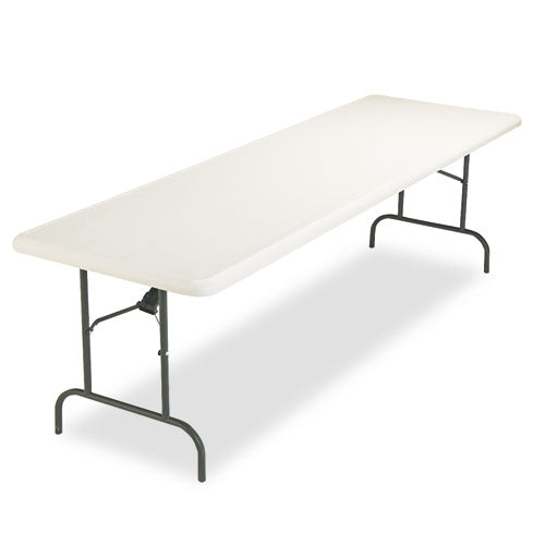 IndestrucTable Industrial Folding Table, Rectangular, 96" x 30" x 29", Platinum