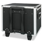 Locking Mobile File Chest, Letter/Legal Files, 17.5" x 15.5" x 14.5", Black/Chrome