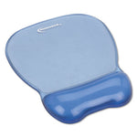 Mouse Pad with Gel Wrist Rest, 8.25 x 9.62, Blue