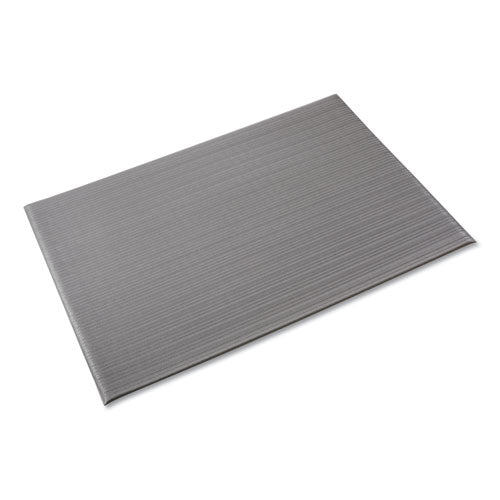 Ribbed Anti-Fatigue Mat, Vinyl, 36 x 120, Gray