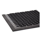 Crown-Tred Indoor/Outdoor Scraper Mat, Rubber, 35.5 x 59.5, Black