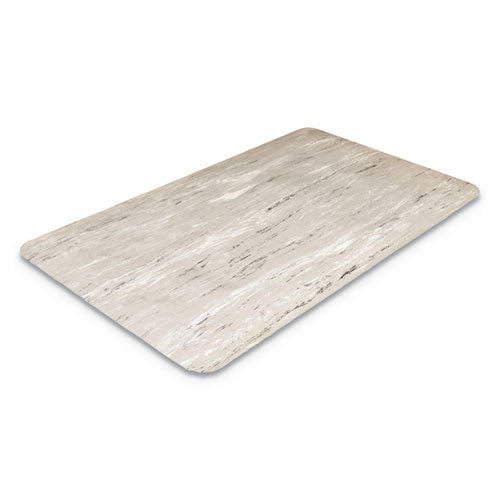 Cushion-Step Marbleized Rubber Mat, 36 x 72, Gray