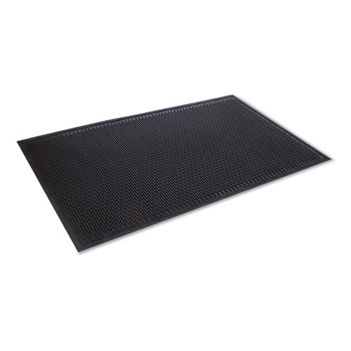 Crown-Tred Indoor/Outdoor Scraper Mat, Rubber, 35.5 x 59.5, Black