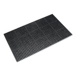 Safewalk Heavy-Duty Anti-Fatigue Drainage Mat, General Purpose, 36 x 60, Black