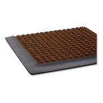 Super-Soaker Wiper Mat with Gripper Bottom, Polypropylene, 36 x 120, Dark Brown