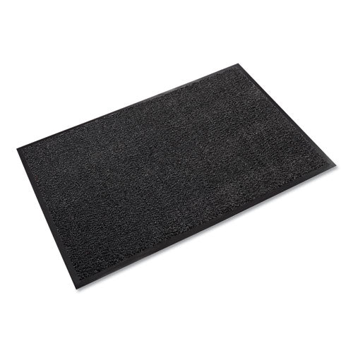 Dust-Star Microfiber Wiper Mat, 48 x 72, Charcoal