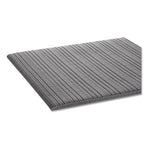 Ribbed Anti-Fatigue Mat, Vinyl, 36 x 120, Gray