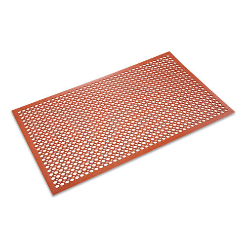 Safewalk-Light Heavy-Duty Anti-Fatigue Mat, Rubber, 36 x 60, Terra Cotta