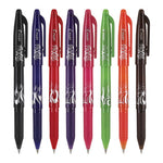 FriXion Ball Erasable Gel Pen, Stick, Fine 0.7 mm, Assorted Ink and Barrel Colors, 8/Pack