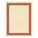 Parchment Certificates, Academic, 8.5 x 11, Copper with Red/Brown Border, 25/Pack