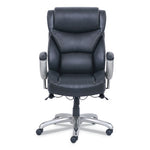 Emerson Big and Tall Task Chair, Supports Up to 400 lb, 19.5" to 22.5" Seat Height, Black Seat/Back, Silver Base