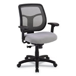 Apollo Mid-Back Mesh Chair, 18.1" to 21.7" Seat Height, Silver Seat, Silver Back, Black Base