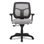 Apollo Mid-Back Mesh Chair, 18.1" to 21.7" Seat Height, Silver Seat, Silver Back, Black Base