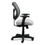 Apollo Mid-Back Mesh Chair, 18.1" to 21.7" Seat Height, Silver Seat, Silver Back, Black Base