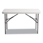 Banquet Folding Table, Rectangular, Radius Edge, 48w x 24d x 29h, Platinum/Charcoal