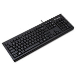 Keyboard for Life Slim Spill-Safe Keyboard, 104 Keys, Black