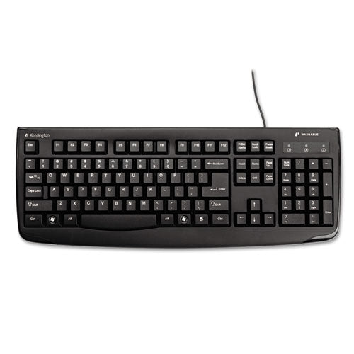 Pro Fit USB Washable Keyboard, 104 Keys, Black