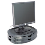 LCD Monitor Stand, 18" x 12.5" x 5", Black, Supports 35 lbs