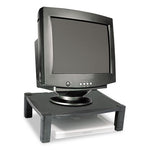 Single-Level Monitor Stand, 17" x 13.25" x 3" to 6.5", Black, Supports 50 lbs