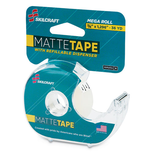 7520015167575 SKILCRAFT Tape with Dispenser, 1" Core, 0.75" x 36 yds, Matte Clear