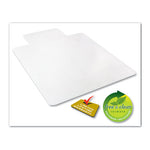 RollaMat Frequent Use Chair Mat, Med Pile Carpet, Flat, 36 x 48, Lipped, Clear