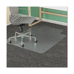 SuperMat Frequent Use Chair Mat for Medium Pile Carpet, 45 x 53, Wide Lipped, Clear