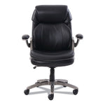 Cosset Mid-Back Executive Chair, Supports Up to 275 lb, 18.5" to 21.5" Seat Height, Black Seat/Back, Slate Base