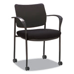 Alera IV Series Fabric Back/Seat Guest Chairs, 24.8" x 22.83" x 32.28", Black Seat, Black Back, Black Base, 2/Carton