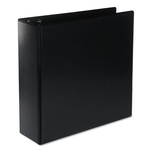 Deluxe Round Ring View Binder, 3 Rings, 3" Capacity, 11 x 8.5, Black