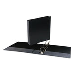 Deluxe Round Ring View Binder, 3 Rings, 2" Capacity, 11 x 8.5, Black