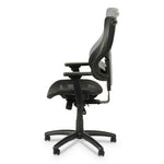 Alera Elusion II Series Suspension Mesh Mid-Back Synchro Seat Slide Chair, Supports 275 lb, 16.34" to 20.35" Seat, Black