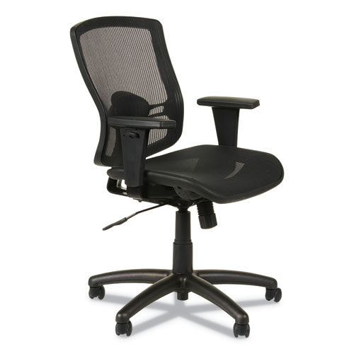 Alera Etros Series Suspension Mesh Mid-Back Synchro Tilt Chair, Supports Up to 275 lb, 15.74" to 19.68" Seat Height, Black