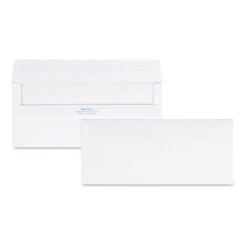 Redi-Seal Envelope, #10, Commercial Flap, Redi-Seal Adhesive Closure, 4.13 x 9.5, White, 500/Box