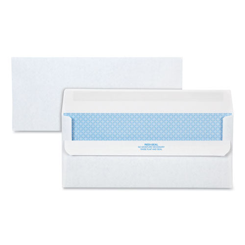 Redi-Seal Security-Tint Envelope, #10, Commercial Flap, Redi-Seal Adhesive Closure, 4.13 x 9.5, White, 500/Box