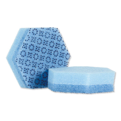 Low Scratch Scour Sponge 3000HEX, 4.45 x 3.85, Blue, 16/Carton