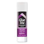 Permanent Glue Stic Value Pack, 1.27 oz, Applies Purple, Dries Clear, 6/Pack