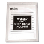 Clear Vinyl Shop Ticket Holders, Both Sides Clear, 50 Sheets, 9 x 12, 50/Box