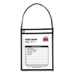 1-Pocket Shop Ticket Holder w/Setrap, Black Stitching, 75-Sheet, 9 x 12, 15/Box