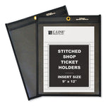 Shop Ticket Holders, Stitched, One Side Clear, 75 Sheets, 9 x 12, 25/Box