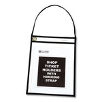 1-Pocket Shop Ticket Holder w/Setrap, Black Stitching, 75-Sheet, 9 x 12, 15/Box